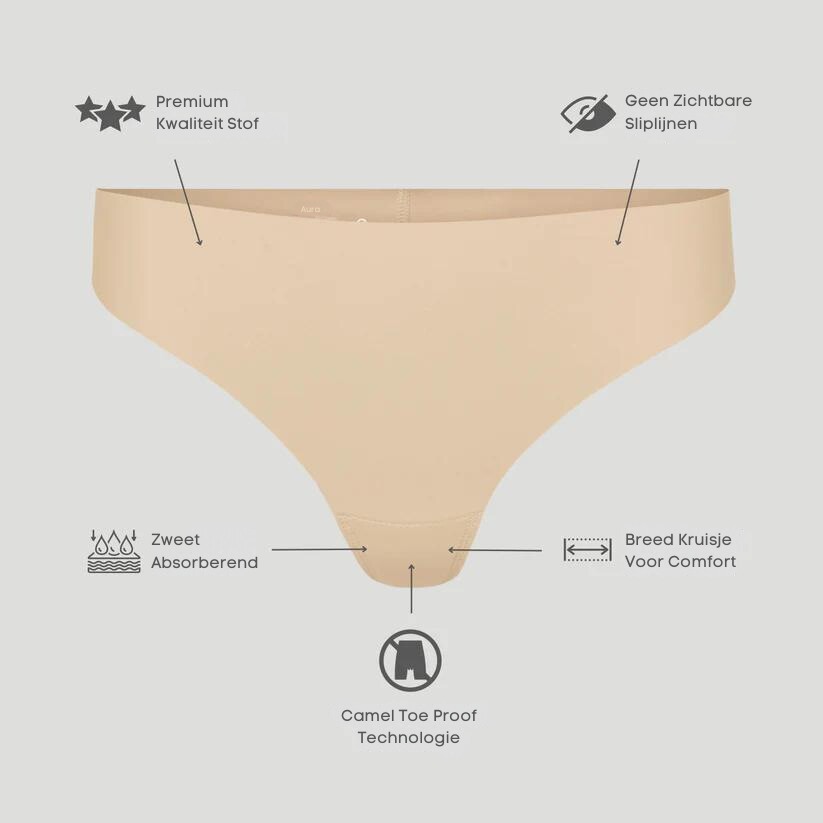 Onzichtbare Camel Toe String – Comfortabele en ademende string voor dames
