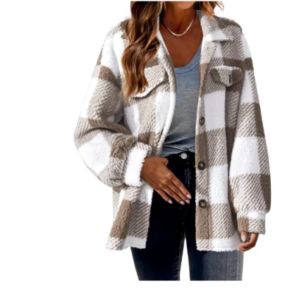 Damesjack met ruitpatroon – Stijlvol ruitjack voor dames, casual en trendy