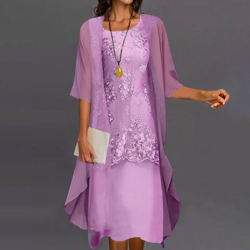 Dames jurk en vest – Elegante jurk met vest voor speciale gelegenheden