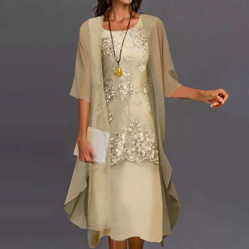 Dames jurk en vest – Elegante jurk met vest voor speciale gelegenheden