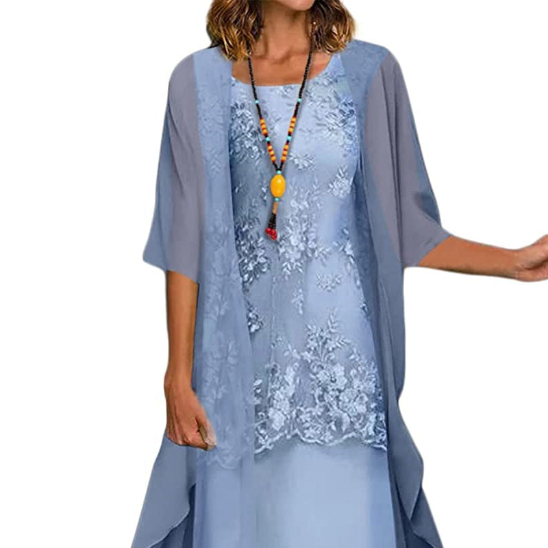 Dames jurk en vest – Elegante jurk met vest voor speciale gelegenheden
