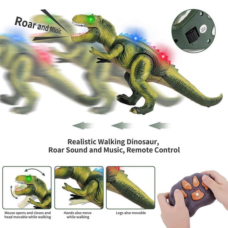 Afstandsbediening Dinosaurusspeelgoed met LED Licht