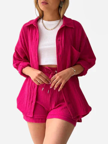 Katoenen Dames Pak – Elegante Jumpsuit voor Feestelijke Gelegenheden