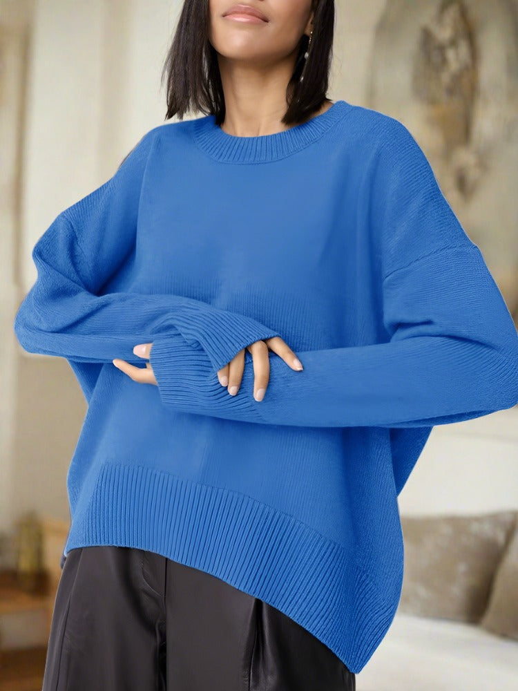 Dames-Trui – Comfortabele gebreide trui met lange mouwen en trendy design