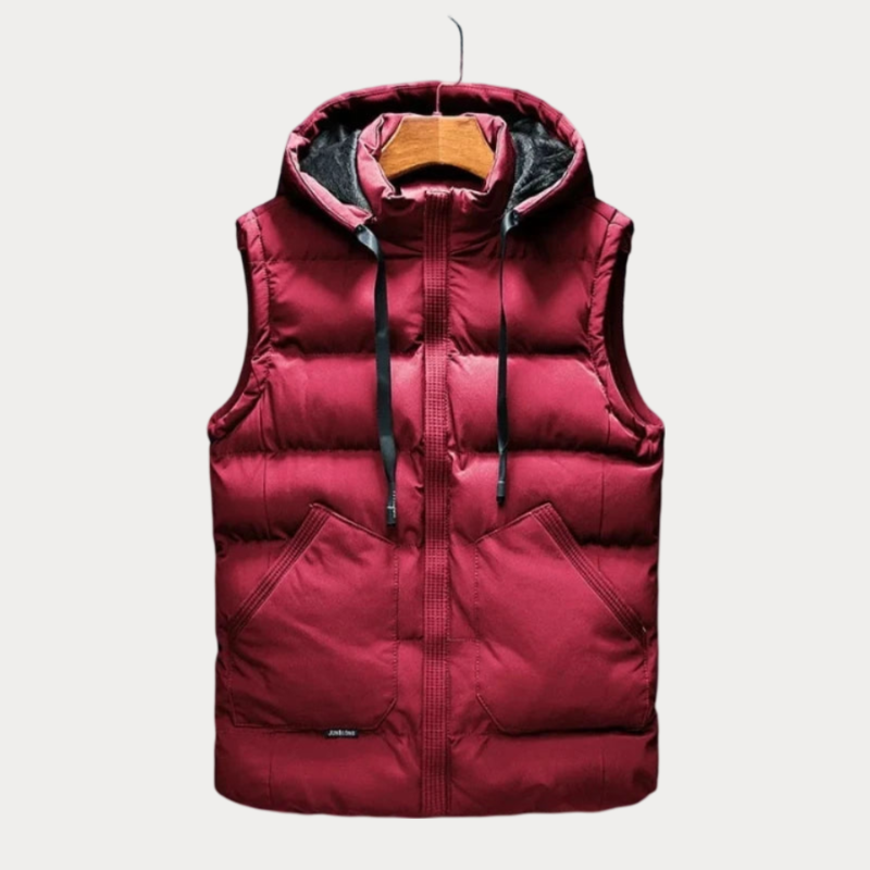 Heren Vest met Capuchon – Comfortabel Hoodie met Voorkantzak voor Casual Stijl