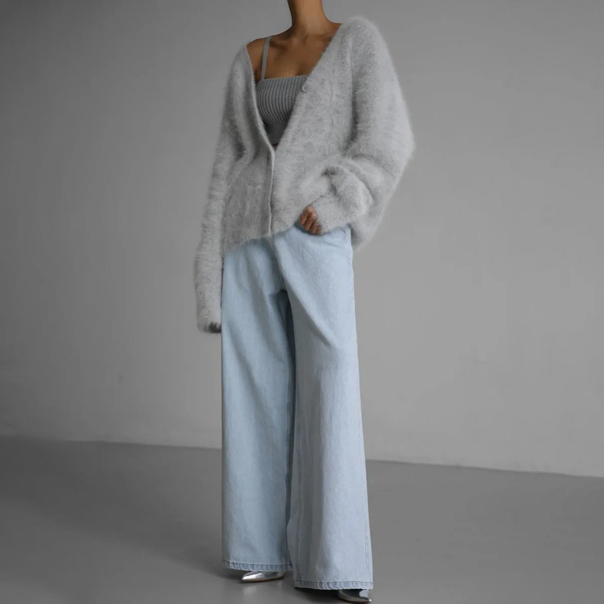 Dames Vest Elegante – Stijlvol Gebreid Vest voor Kantoor en Casual