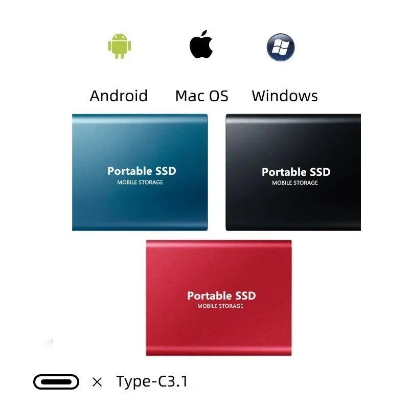 Externe SSD Draagbaar Mobiele Opslag Snelle Opslag Laptop PC