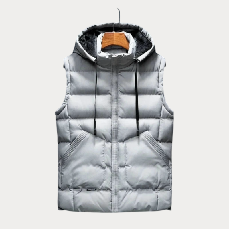 Heren Vest met Capuchon – Comfortabel Hoodie met Voorkantzak voor Casual Stijl