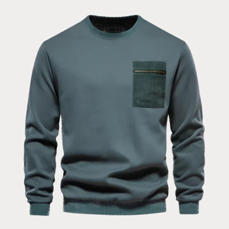 Herenpullover – Comfortabele trui met borstzak voor casual en formele looks