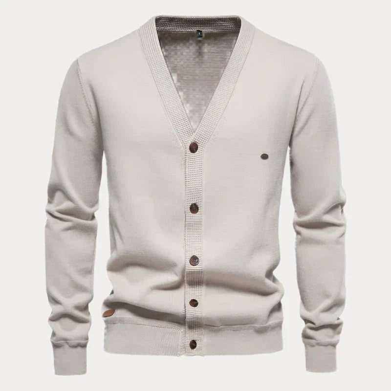 Cardigan voor heren – Effen button-up vest met comfortabele pasvorm en stijl