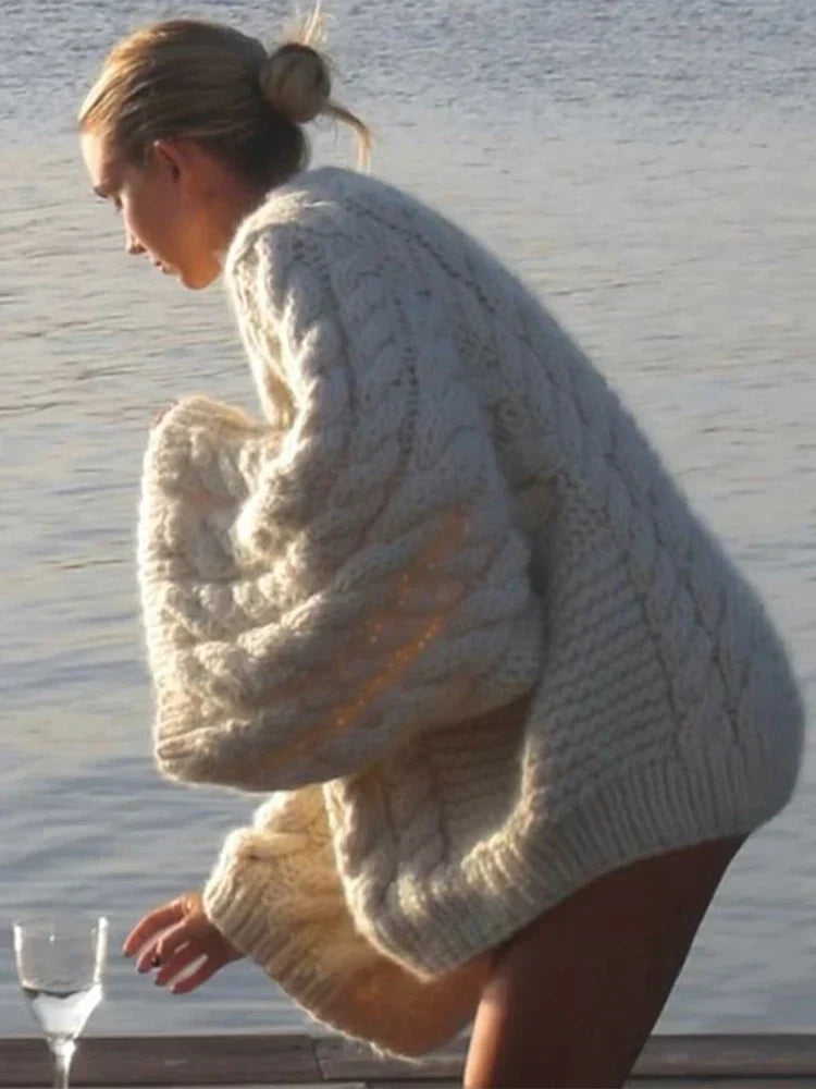 Oversized Trui Dames – Comfortabele Trui met Lange Mouwen en Zachte Stof