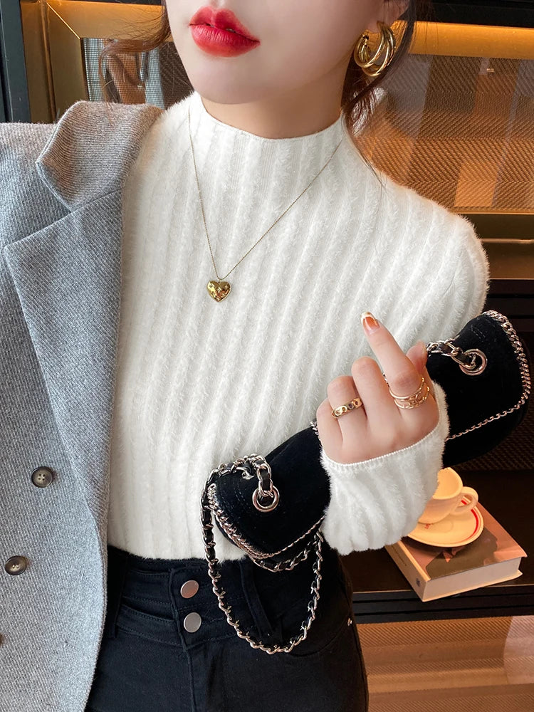 Dames Pullover – Elegante Trui van Katoen met Lange Mouwen voor Casual en Feest