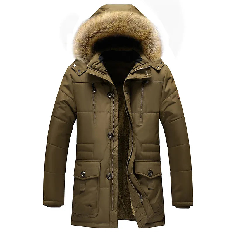 Heren Parka – Waterdichte parka met meerdere zakken en warme voering