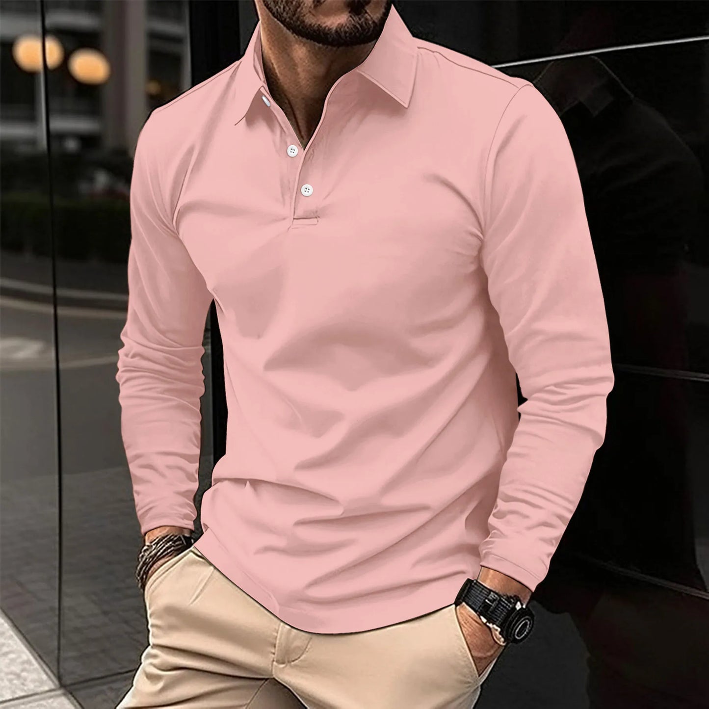 Polo Heren Lange Mouwen – Elegante Comfortabele Polo voor Moderne Stijl
