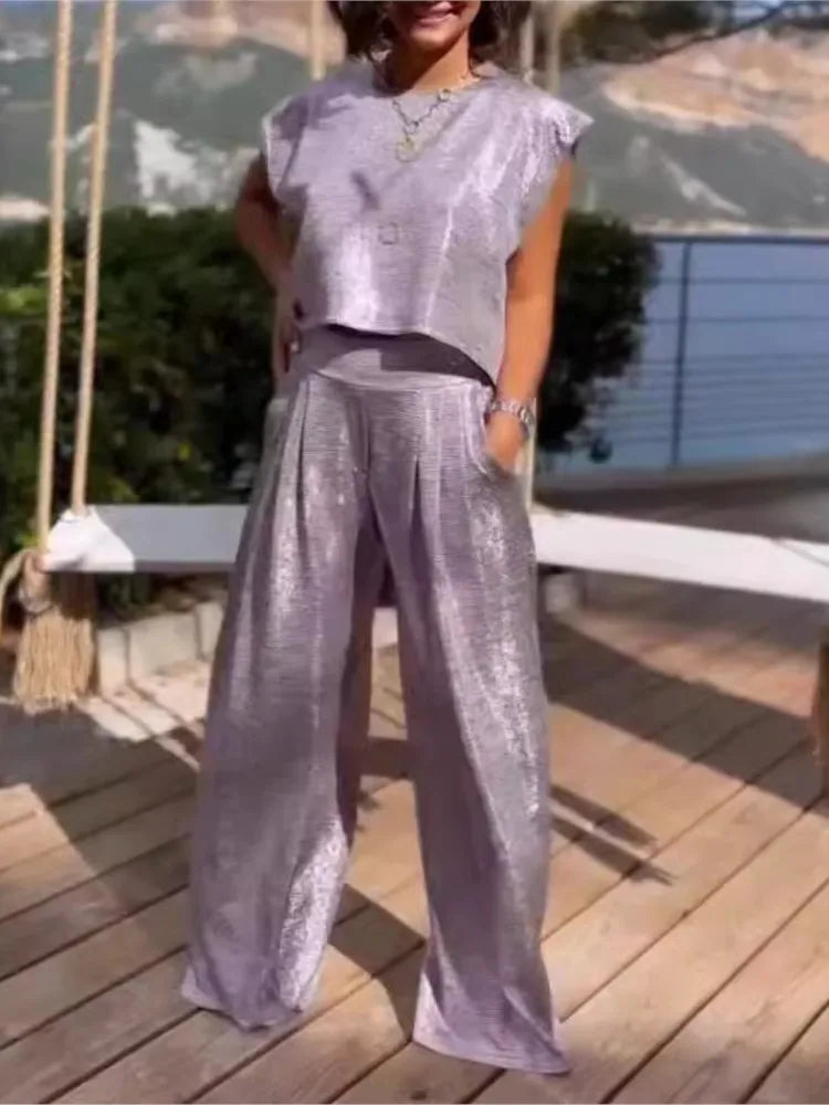 Dames set – Elegante tweedelige outfit voor feesten en casual gelegenheden