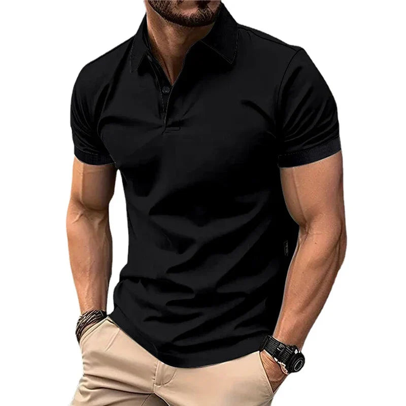 Zomer Polo Heren – Korte Mouwen, Comfortabele Katoenen Poloshirt voor Casual Dagen