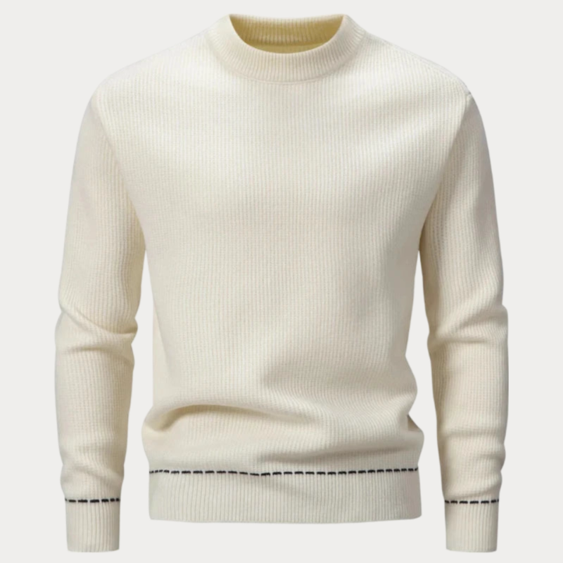 Slim Fit Trui Heren – Klassieke Gebreide Trui van Katoen voor Casual en Formeel