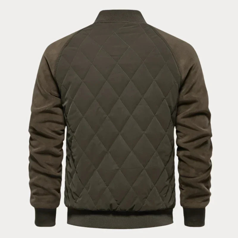 Gewatteerd Bomberjack Heren – Stijlvol met Staande Kraag en Comfortabel Design
