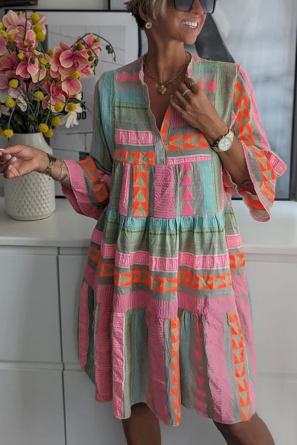 Zomerjurk Vloeiend & Comfortabel – Boheemse Chic Jurk voor Dames