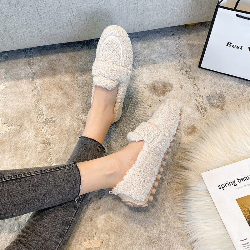 Dames Winter Plüschschoenen – Warme en Comfortabele Slippers voor Binnen