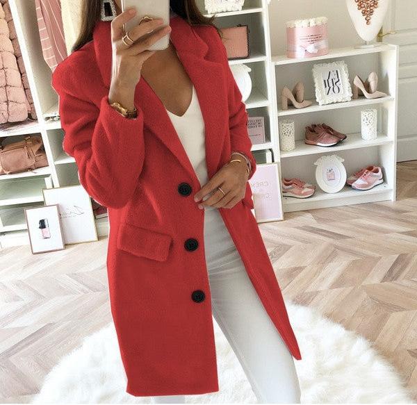 Lange jas dames – Elegante trenchcoat met ceintuur voor herfst en winter