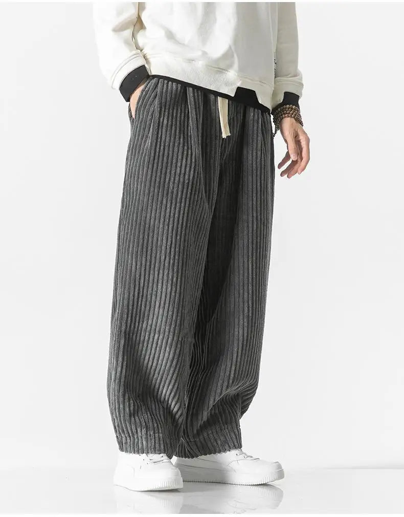 Losse Rechte Broek Heren – Comfortabele Casual Broek van Katoen voor Dagelijks Gebruik