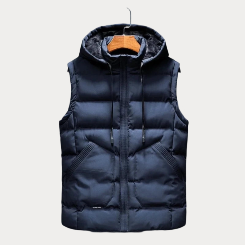 Heren Vest met Capuchon – Comfortabel Hoodie met Voorkantzak voor Casual Stijl