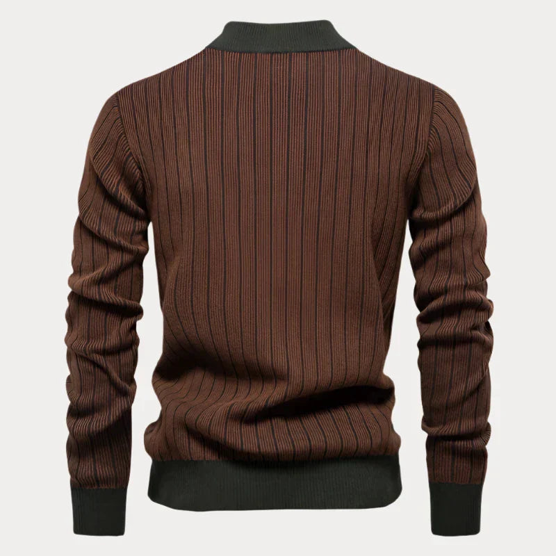 Heren Trui Gestreept – Ronde Hals Trui van Katoen voor Casual Stijl