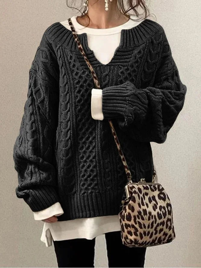Damestrui met halfopen kraag – Elegante trui voor dames, comfortabele en stijlvolle outfit