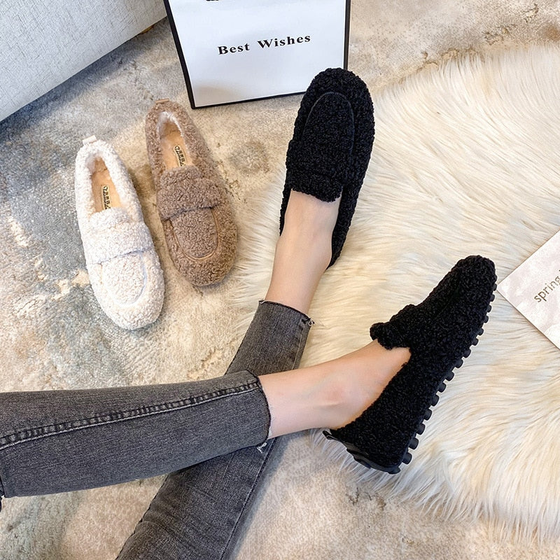 Dames Winter Plüschschoenen – Warme en Comfortabele Slippers voor Binnen