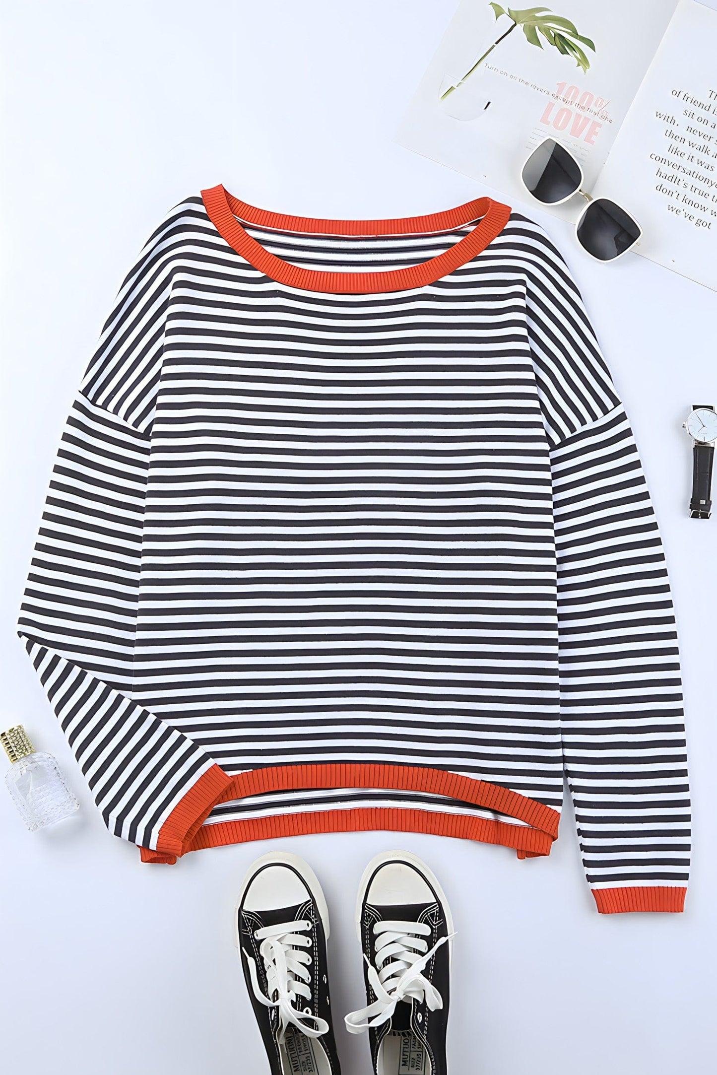 Gestreepte Pullover Dames – Comfortabele Trui met Lange Mouwen en Casual Design