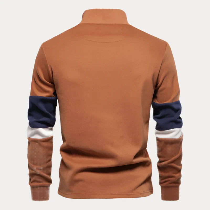 Herenpullover met Rits – Comfortabele Kwart Rits Trui voor Herfst en Winter