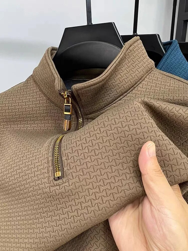 Heren Pullover met kwart rits – Comfortabele trui voor casual en sportieve stijl