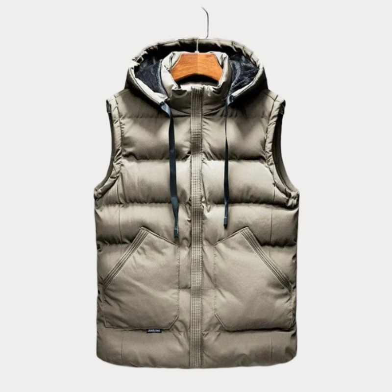 Heren Vest met Capuchon – Comfortabel Hoodie met Voorkantzak voor Casual Stijl