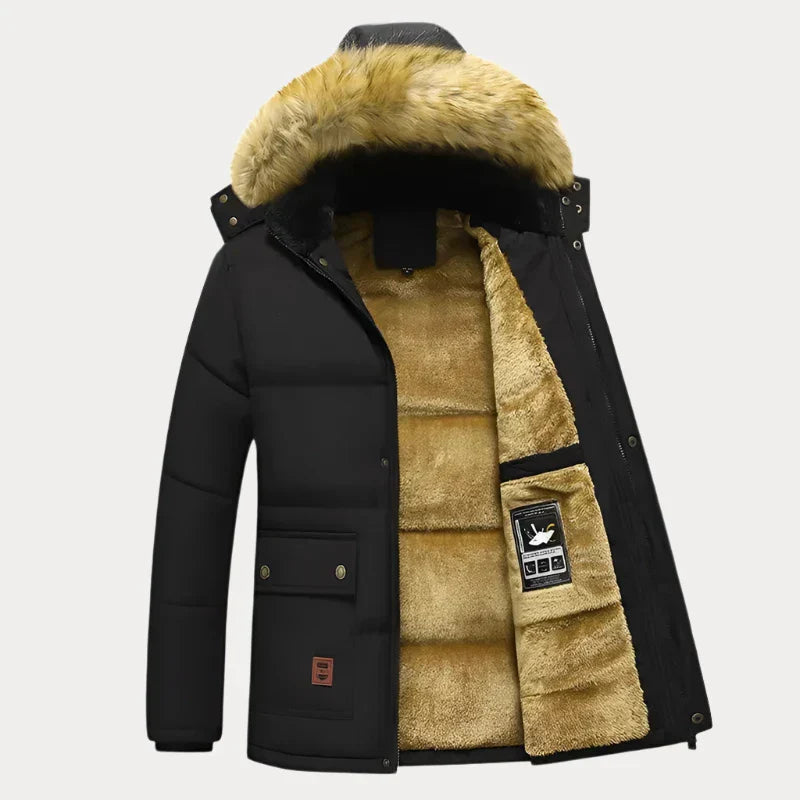 Heren Winter Parka – Warme Jas met Voorkeurzakken en Waterdichte Bescherming