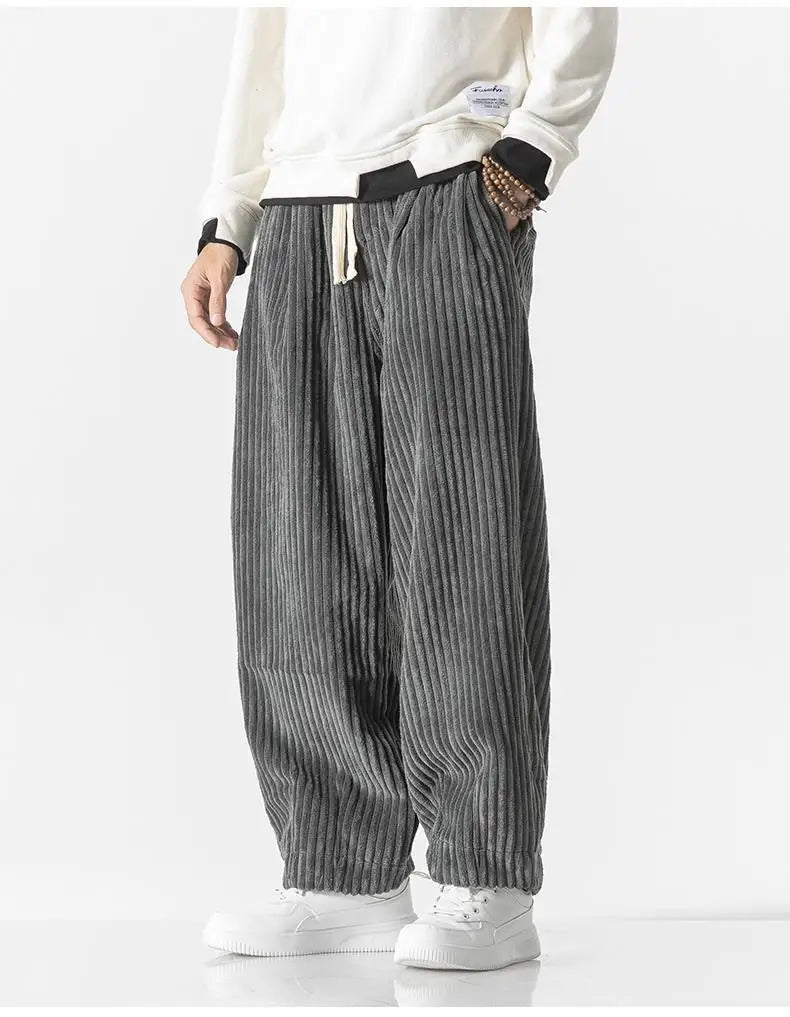 Losse Rechte Broek Heren – Comfortabele Casual Broek van Katoen voor Dagelijks Gebruik