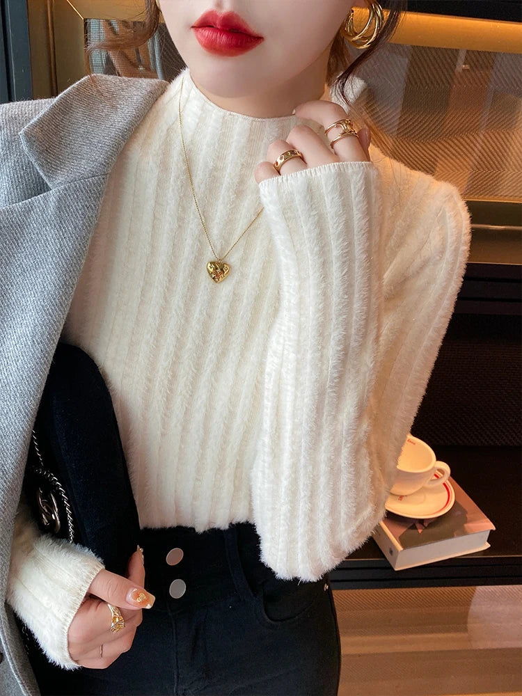 Dames Pullover – Elegante Trui van Katoen met Lange Mouwen voor Casual en Feest