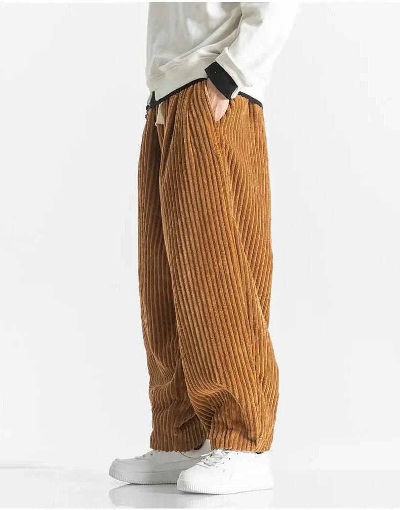Losse Rechte Broek Heren – Comfortabele Casual Broek van Katoen voor Dagelijks Gebruik