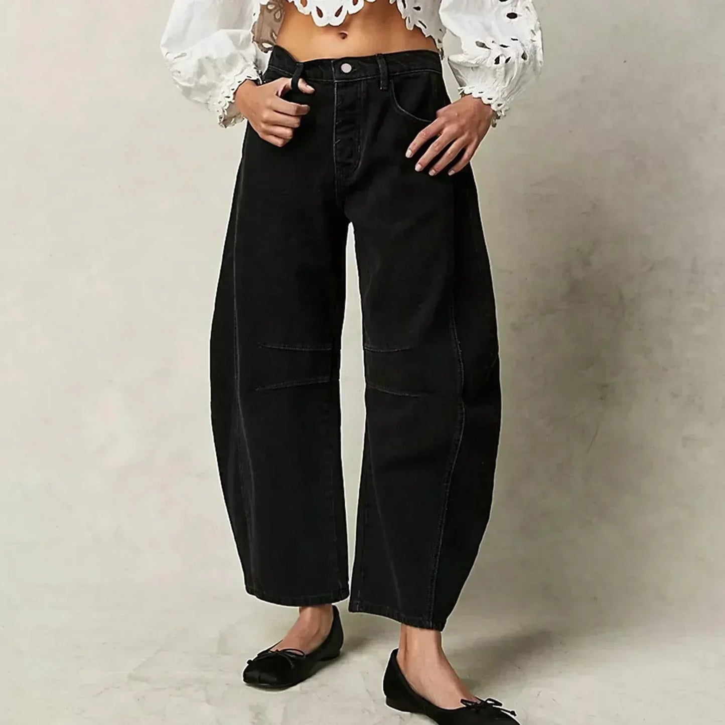 Dames Jeans met Wijde Pijpen – Comfortabele en Trendy Broek voor Casual Outfits