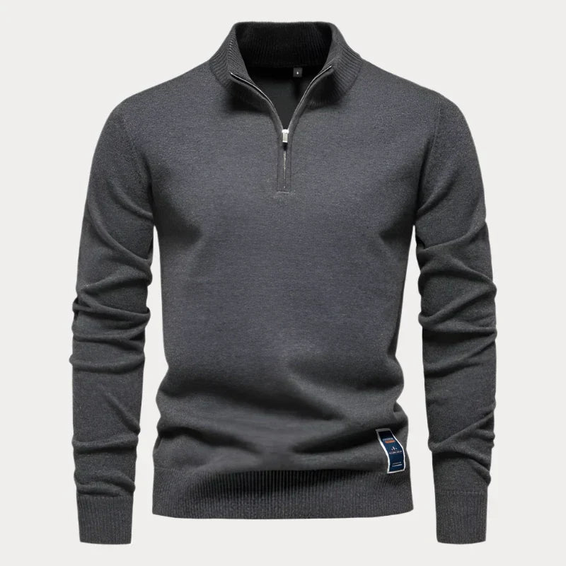 Heren Pullover Kwart Rits – Comfortabele Trui met Rits voor Casual en Sportief Gebruik