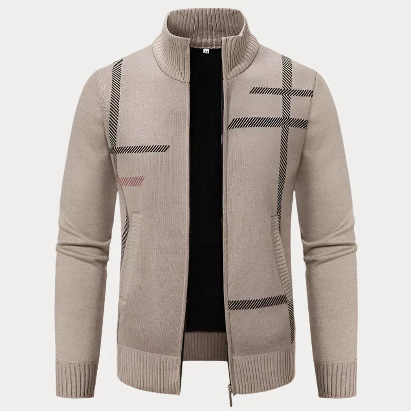 Herenpullover met opstaande kraag – Comfortabele trui met zijzakken voor casual stijl