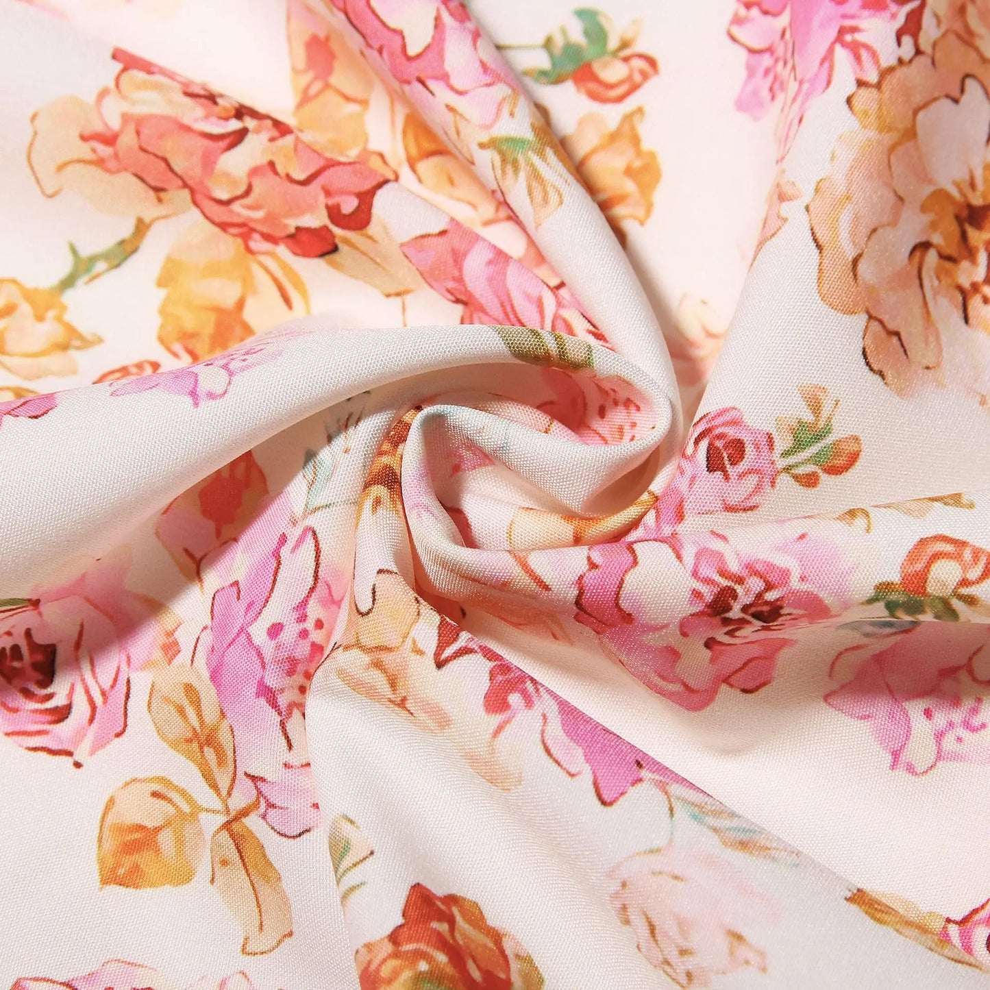 Midi Jurk Dames – Elegante Bloemenprint met Getailleerd Uitlopend Design en Zijsplit