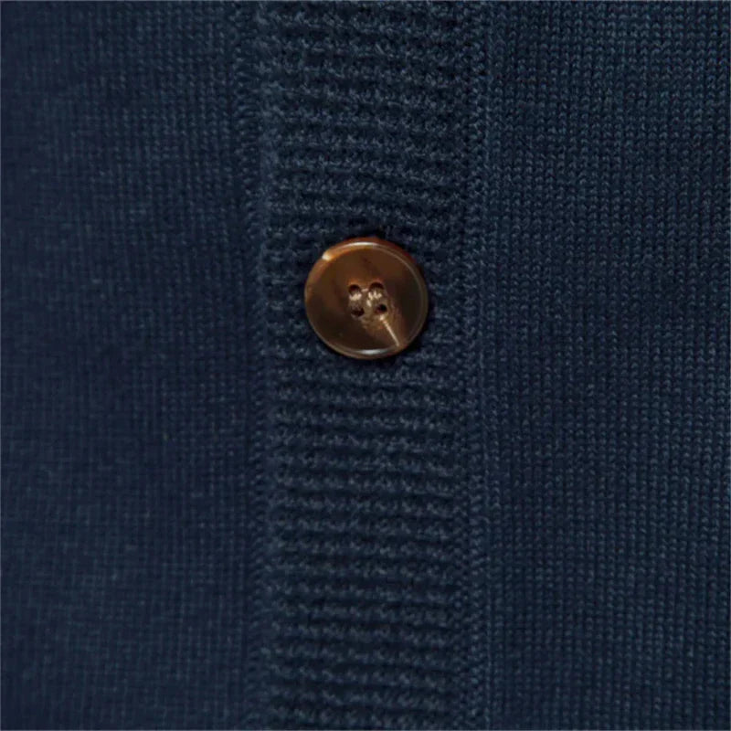 Cardigan voor heren – Effen button-up vest met comfortabele pasvorm en stijl