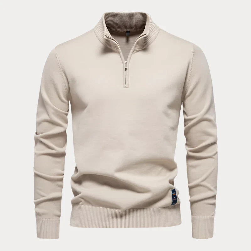 Heren Pullover Kwart Rits – Comfortabele Trui met Rits voor Casual en Sportief Gebruik