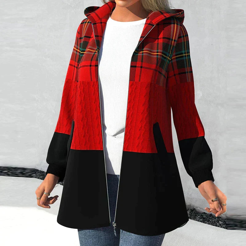 Dames Hoodie Geruit – Comfortabele en Stijlvolle Hoodie voor Vrouwen