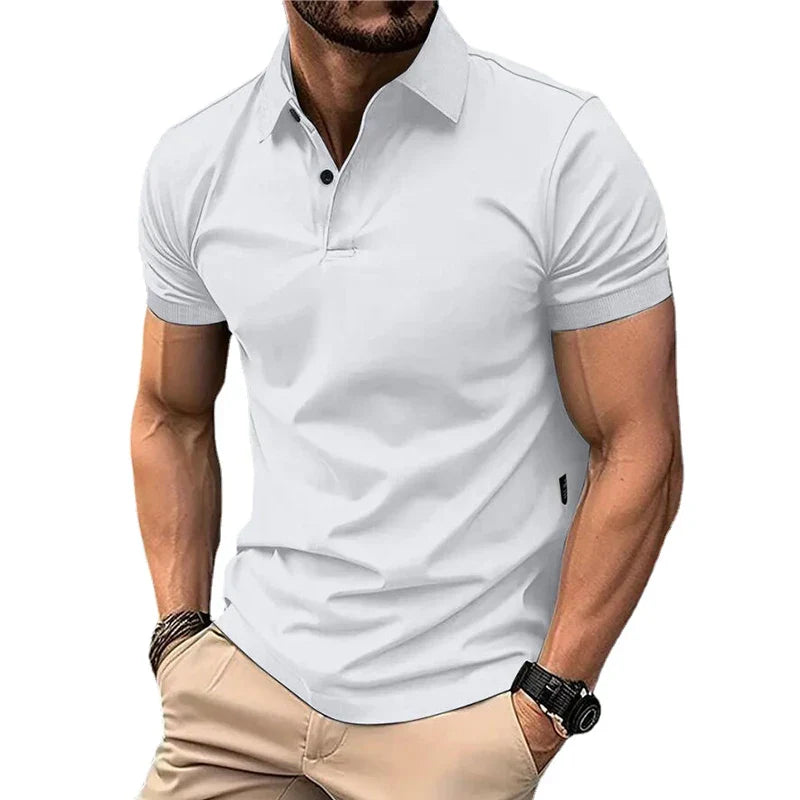 Zomer Polo Heren – Korte Mouwen, Comfortabele Katoenen Poloshirt voor Casual Dagen