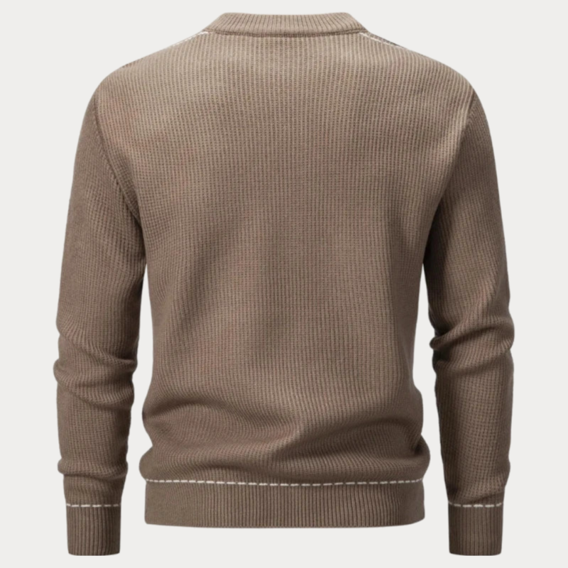 Slim Fit Trui Heren – Klassieke Gebreide Trui van Katoen voor Casual en Formeel