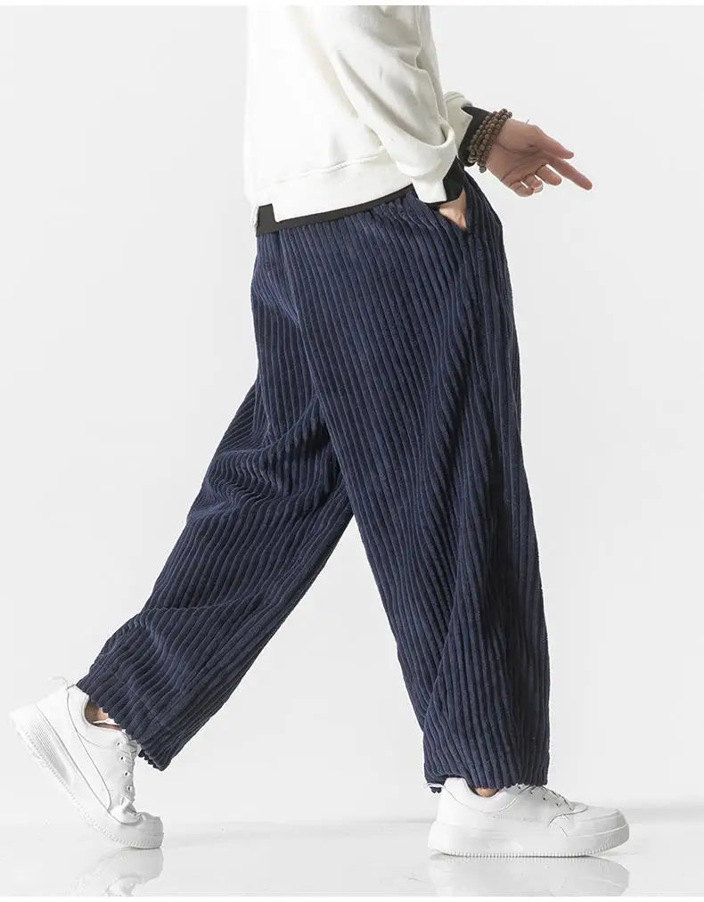 Losse Rechte Broek Heren – Comfortabele Casual Broek van Katoen voor Dagelijks Gebruik