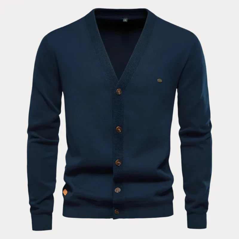 Cardigan voor heren – Effen button-up vest met comfortabele pasvorm en stijl