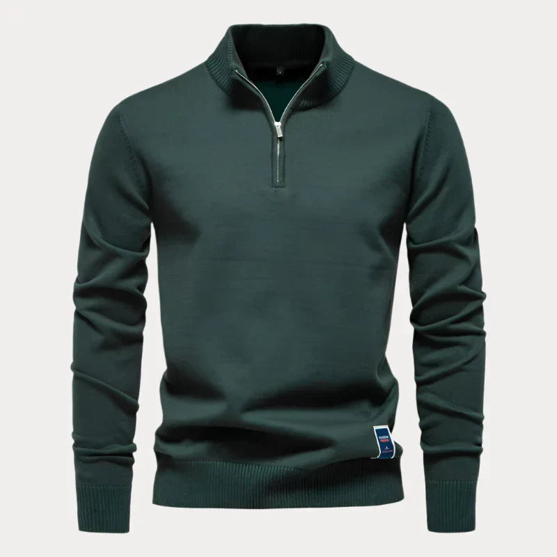 Heren Pullover Kwart Rits – Comfortabele Trui met Rits voor Casual en Sportief Gebruik